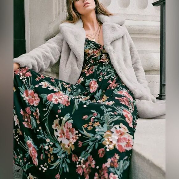 Aqua Ruffled maxi dress Exclusive black size XS NWT in packaging - Picture 2 of 9